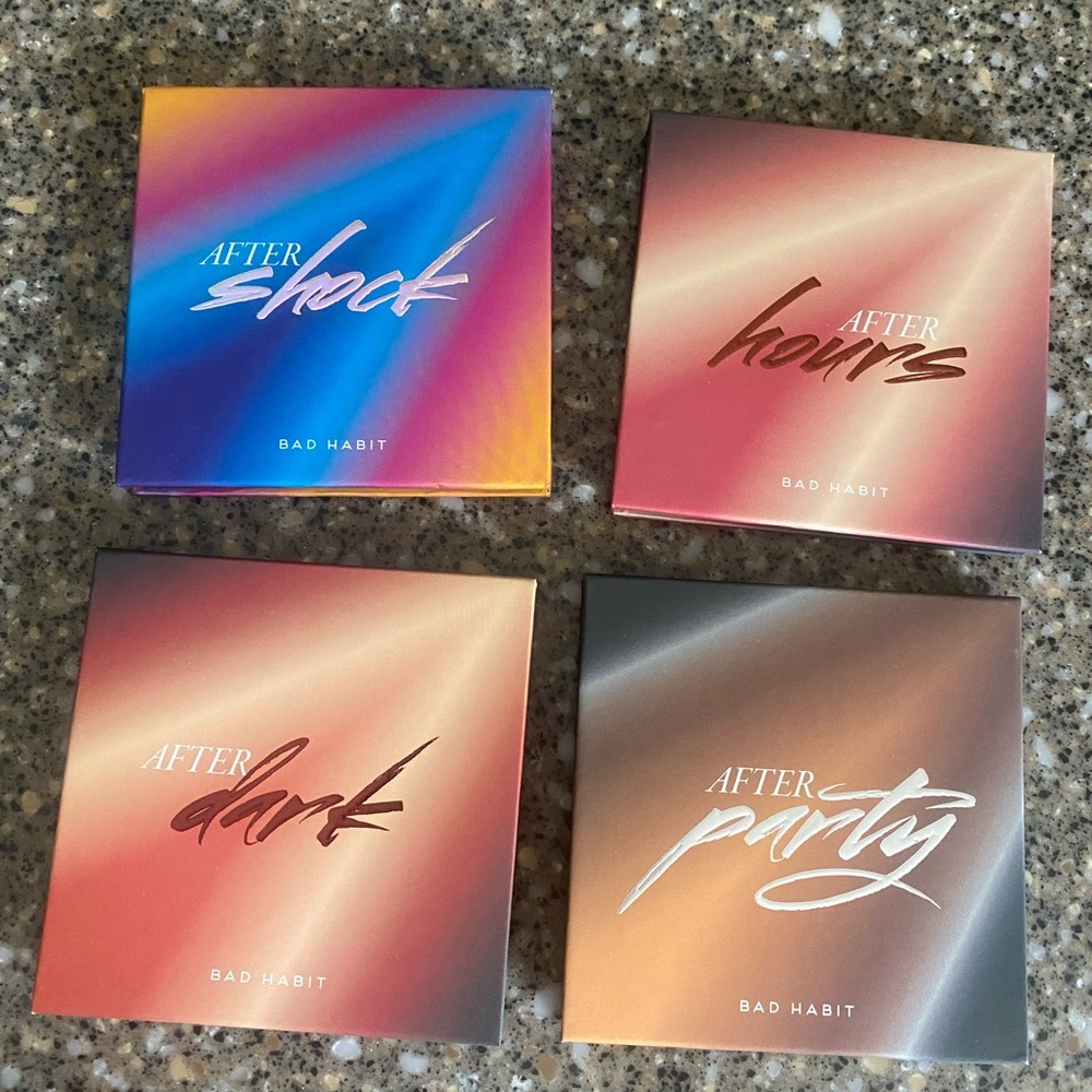 New Lot of 4 Eyeshadow Bad Habit After Party After Dark After Hours After Shock
